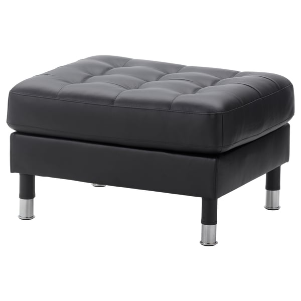 LANDSKRONA Footstool, Grann/Bomstad black/metal