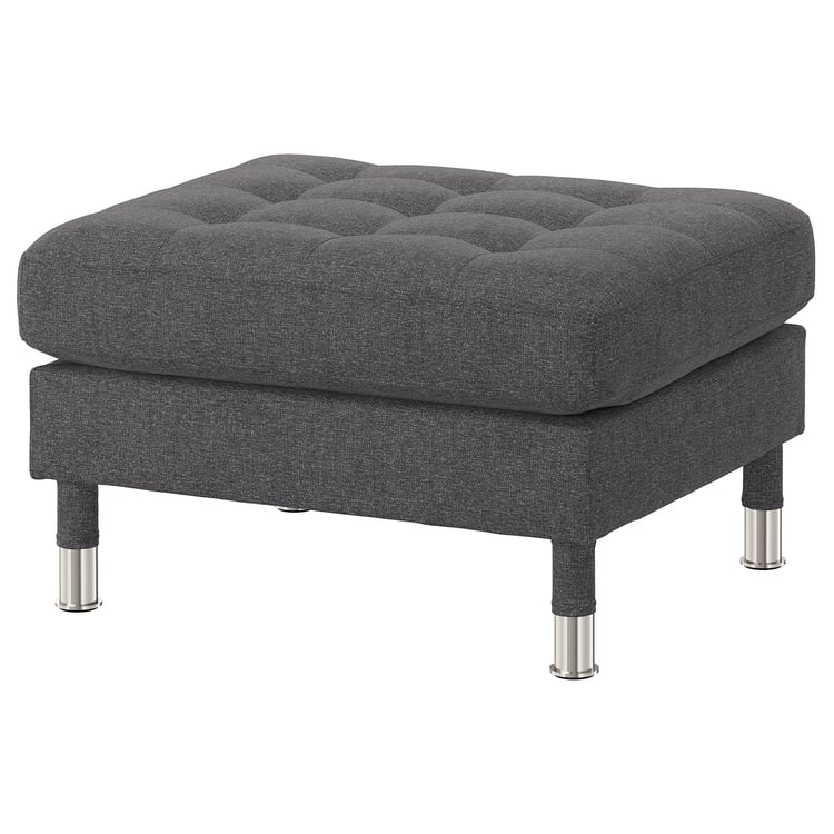 LANDSKRONA footstool, Gunnared dark grey/metal IKEA UK