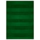 A rectangular, green LANDSVÄG rug with horizontal stripes, made from polypropylene and polyester.
