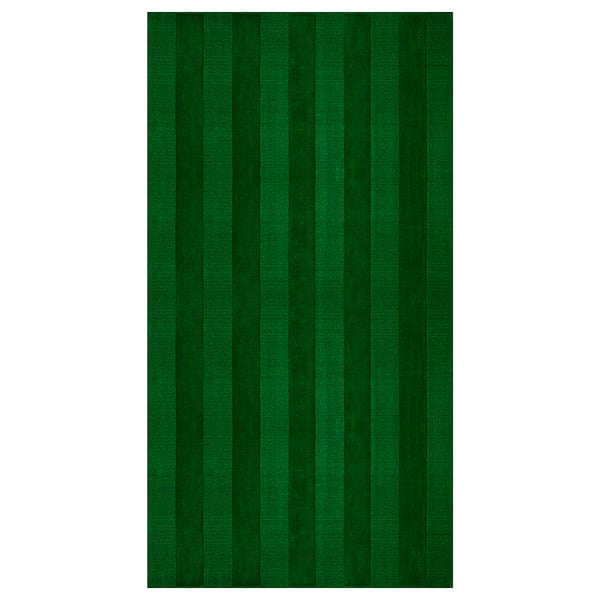 LANDSVÄG green striped rug, soft & easy to clean, perfect for bedrooms.
