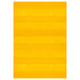 A yellow rectangular rug, soft and textured, with a simple striped pattern.