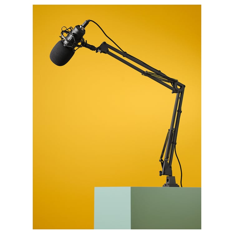 LÅNESPELARE microphone arm, with screw mount/anthracite IKEA