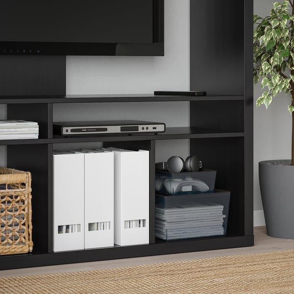 LAPPLAND TV storage unit, black-brown, 183x39x147 cm