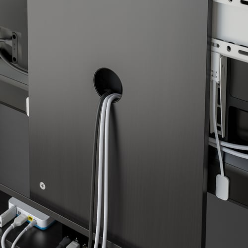 LAPPLAND TV bench, blackbrown, 183x39x147 cm IKEA