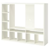 LAPPLAND TV storage unit, white, 183x39x147 cm