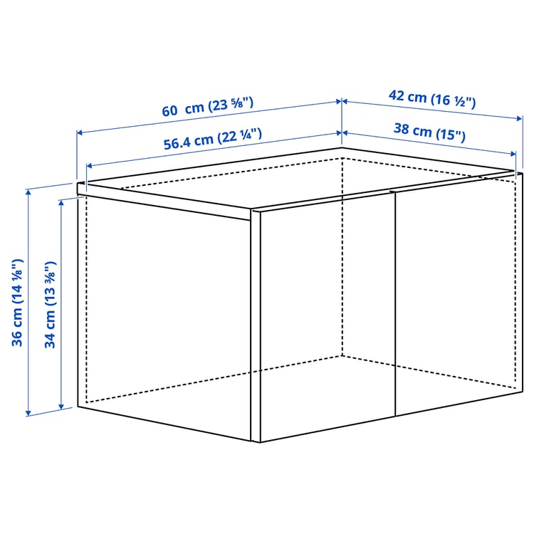 Height Extention LASTARE height extension unit with doors, white, 60x42x36 cm - IKEA UK