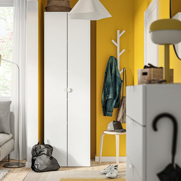 LASTARE Wardrobe combination, white, 60x62x200 cm