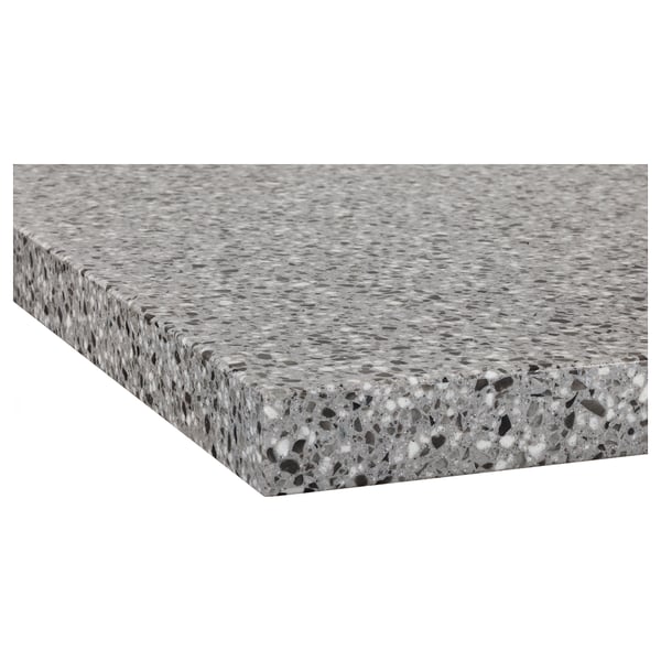 Laxne Dark Grey Stone Effect Acrylic Custom Made Worktop 1 M X4 Cm Ikea