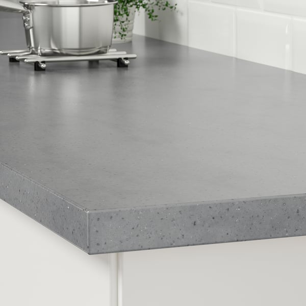 LAXNE Custom made worktop grey with mineral/glitter effect, acrylic IKEA
