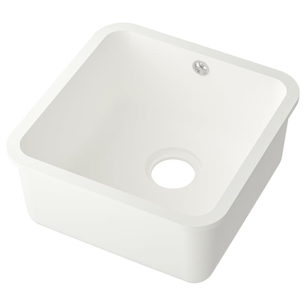 LAXSJÖN Underglued sink bowl, white acrylic, 45x45 cm IKEA