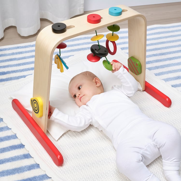 LEKA baby gym, birch/multicolour IKEA