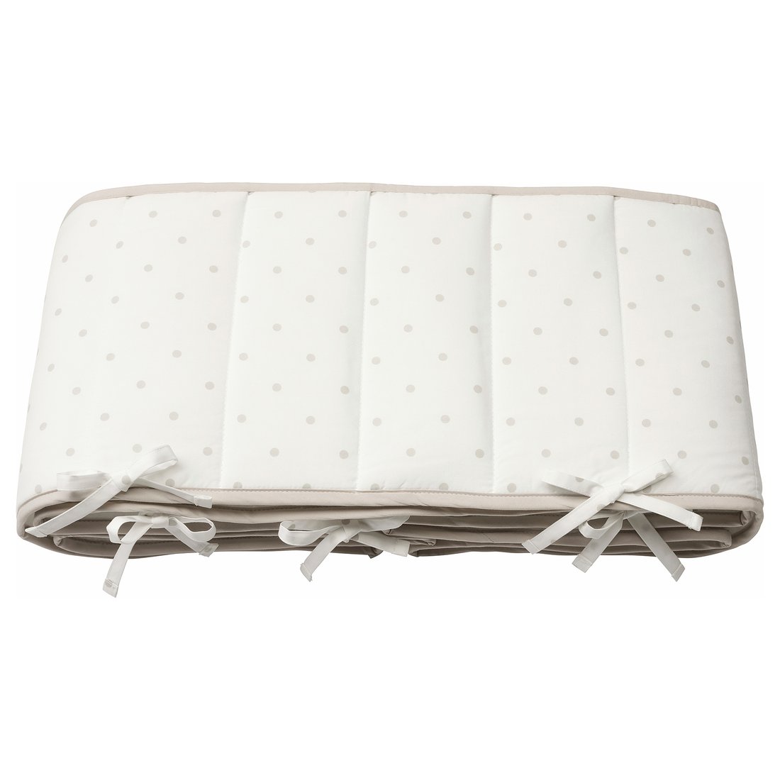 LENAST Bumper pad dotted, white grey IKEA
