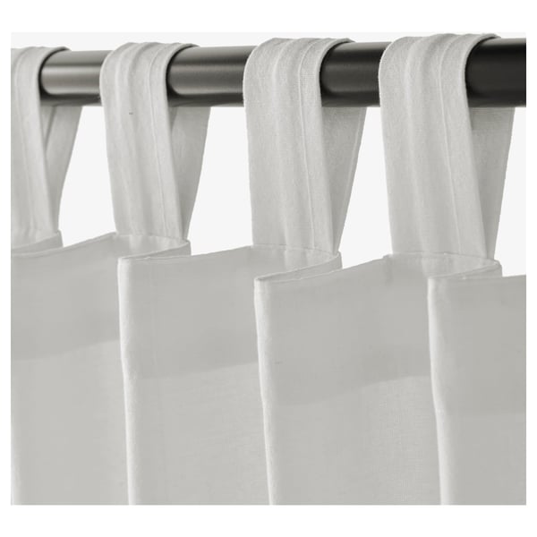 Lenda Curtains With Tie Backs 1 Pair White Ikea