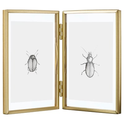 LERBODA Frame, gold-colour, 10x15 cm
