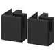 LERHYTTAN Corner leg for decorative plinth, black stained, 8 cm