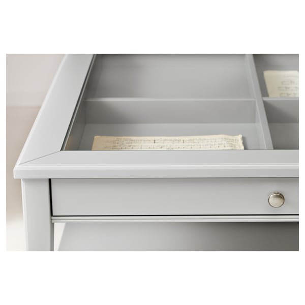 LIATORP grey, glass, Coffee table, 93x93 cm IKEA
