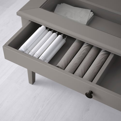 LIATORP grey, glass, Coffee table, 93x93 cm IKEA