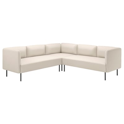 LILLEHEM Modular corner sofa, 4 seat, Vissle beige/metal