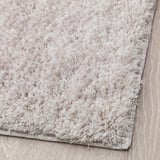 LINDKNUD Rug, high pile, beige, 60x90 cm