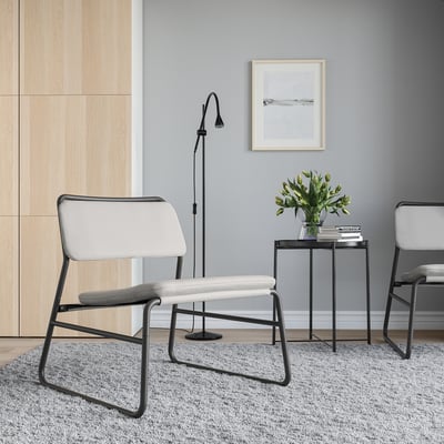 LINNEBÄCK Easy chair, Ramna light grey
