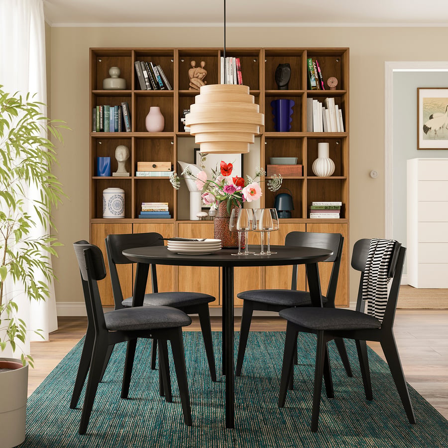 LISABO dining table, black, 105 cm - IKEA UK