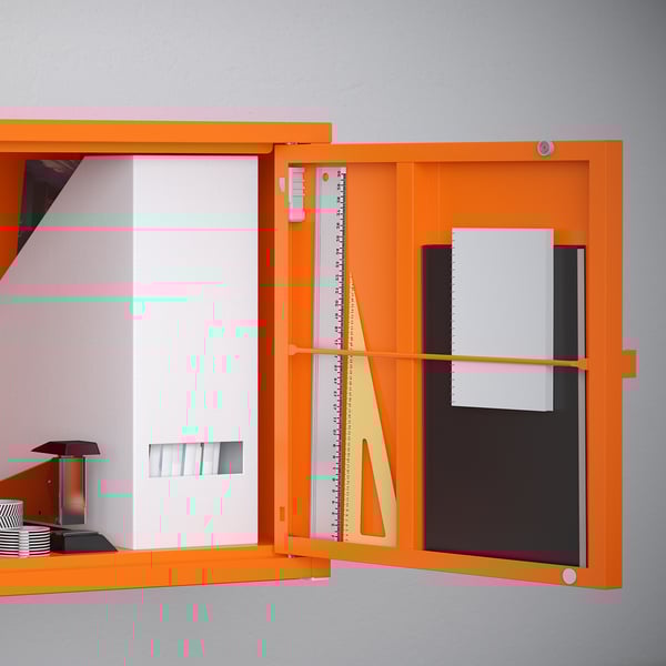 Lixhult Metal Orange Cabinet 35x35 Cm Ikea