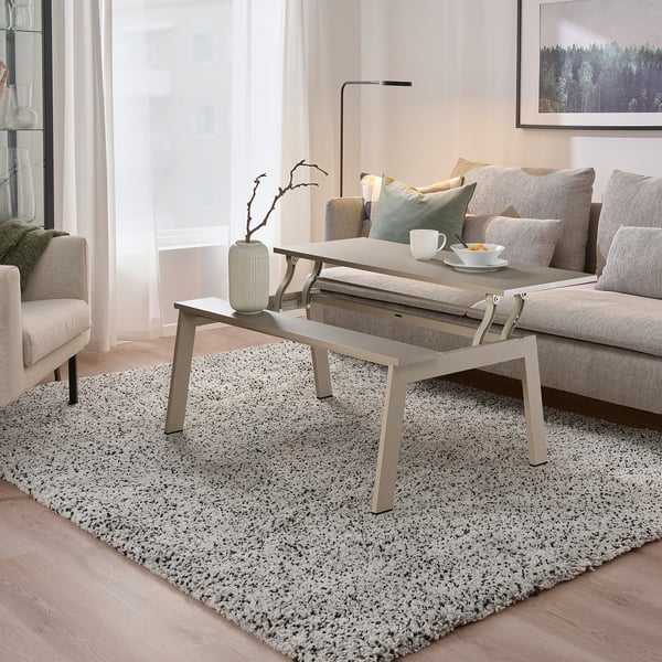 LJUNGSBRO Coffee table, adjustable beige, 104x70 cm