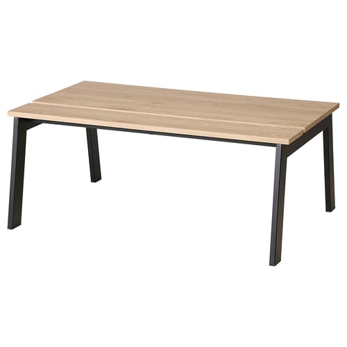 LJUNGSBRO coffee table, adjustable black/oak effect, 104x70 cm IKEA