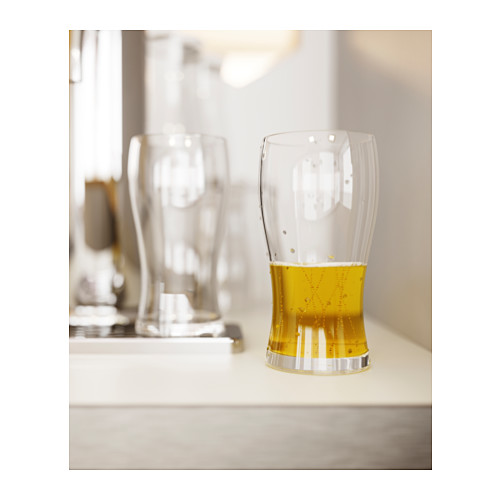 LODRÄT Beer glass Clear glass 50 cl IKEA