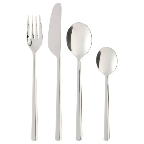LÖFTESRIK 24-piece cutlery set - stainless steel