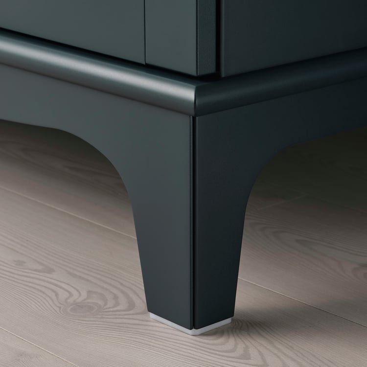 LOMMARP with glass doors, dark bluegreen, 86x199 cm IKEA