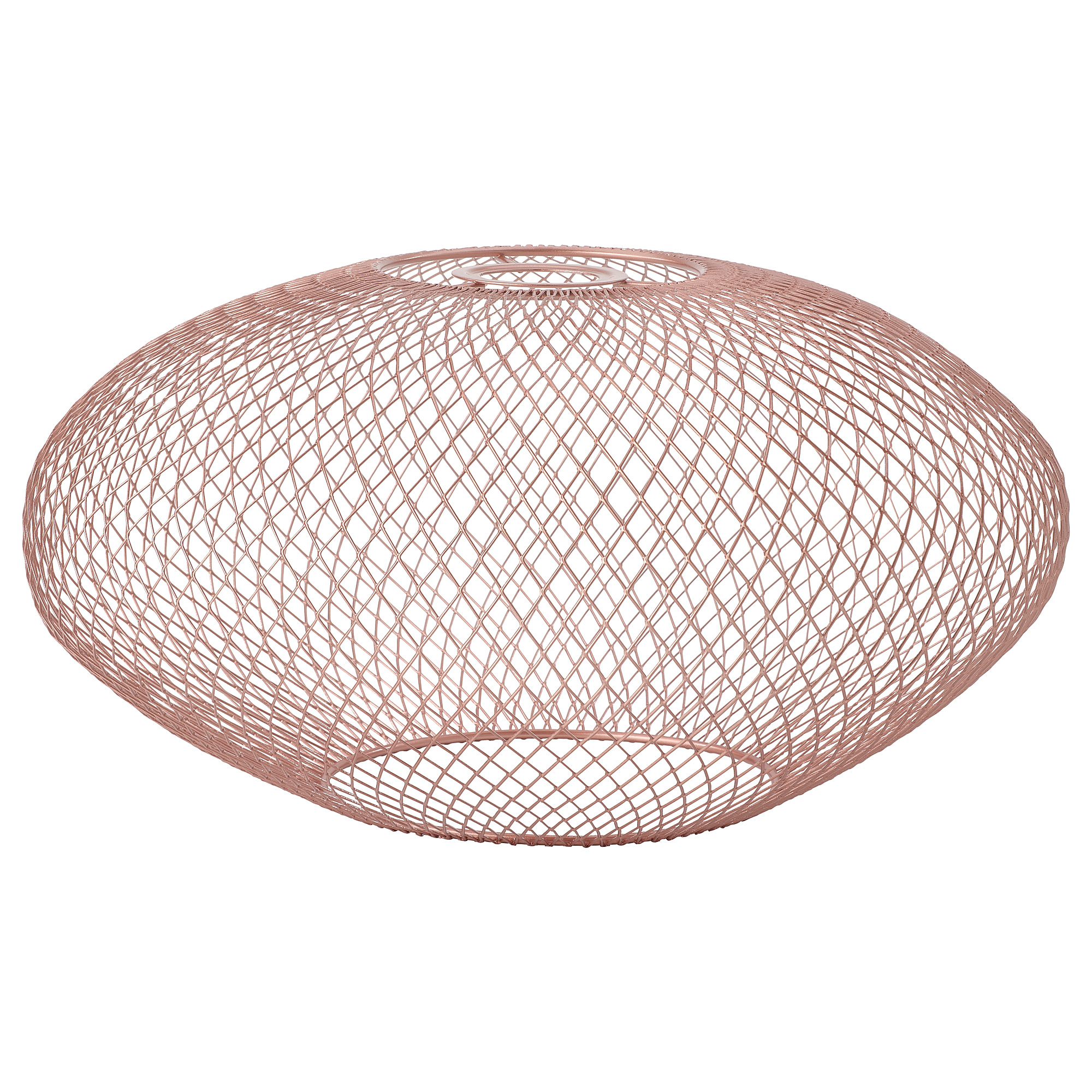 LUFTMASSA Lamp shade, rosegold colour oval patterned, 37 cm IKEA