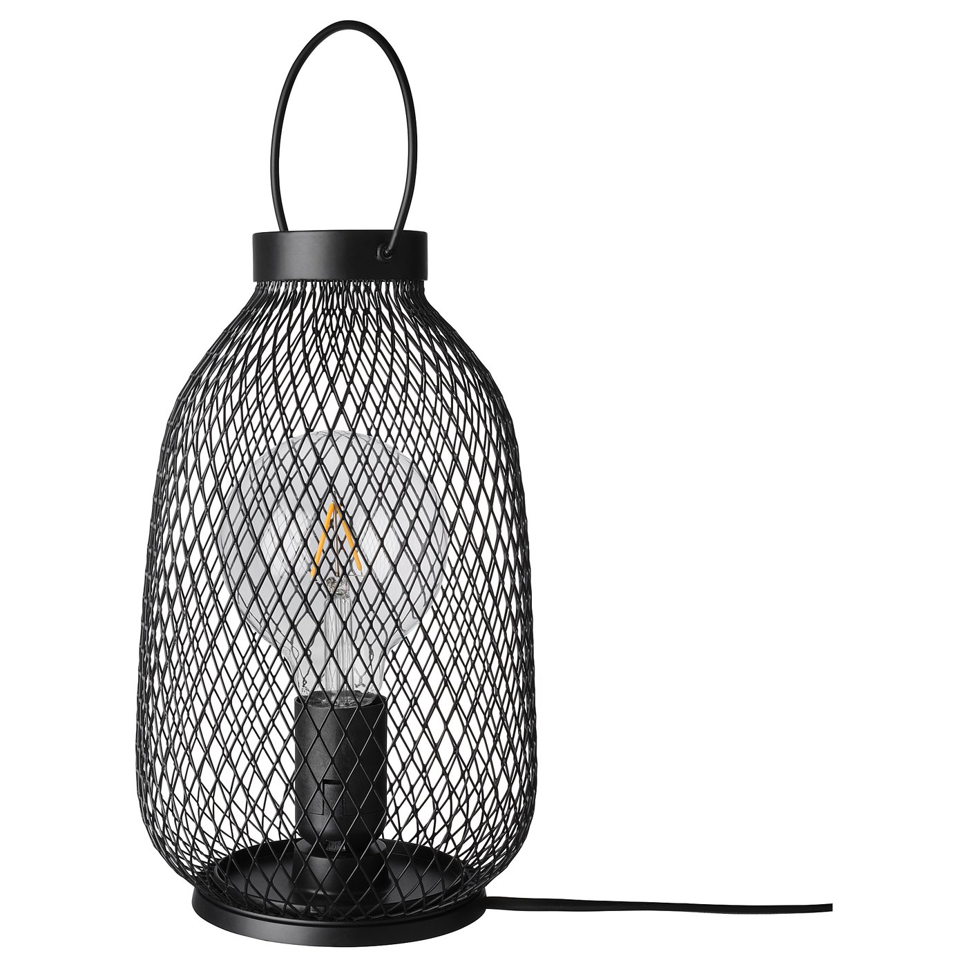 black mesh table lamp