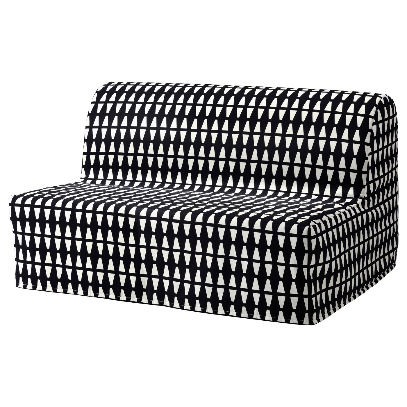 LYCKSELE HÅVET Ebbarp black/white, Twoseat sofabed IKEA