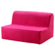 LYCKSELE MURBO 2-seat sofa-bed, Vallarum cerise