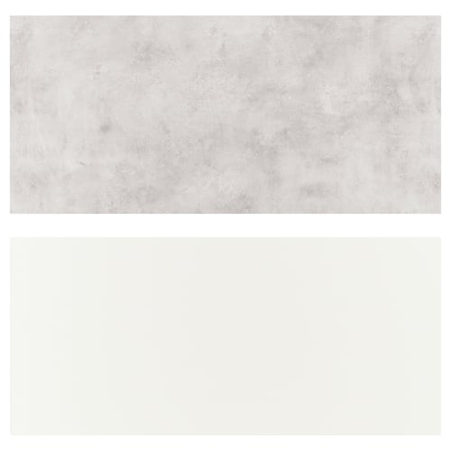 LYSEKIL Wall panel - double sided white/light grey concrete effect 119.6x55 cm