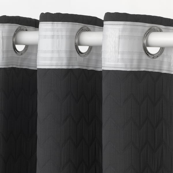 MÄRGMAL Door curtain, grey/with eyelets, 120x220 cm