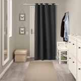 MÄRGMAL Door curtain, grey/with eyelets, 120x220 cm