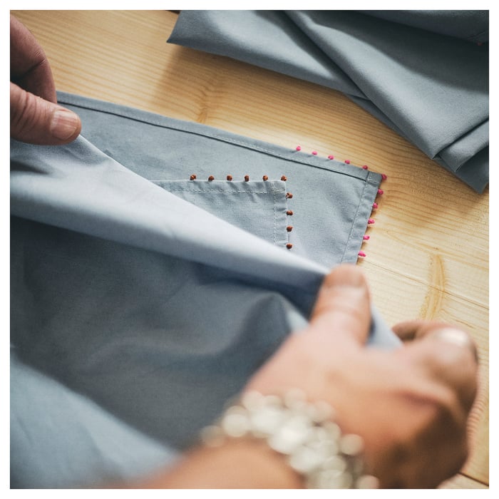 MÄVINN Napkin, blue, 45x45 cm IKEA