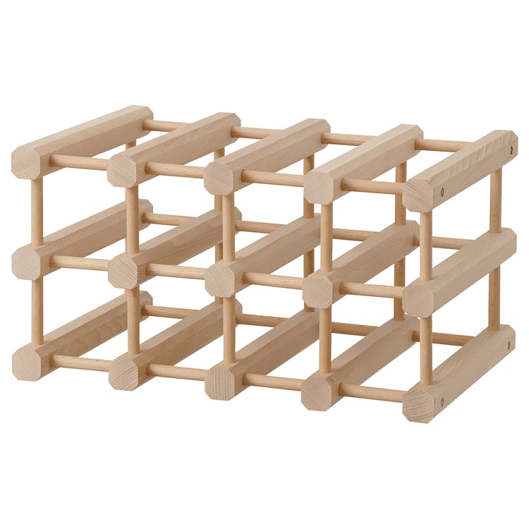 12bottle wine rack, solid wood IKEA