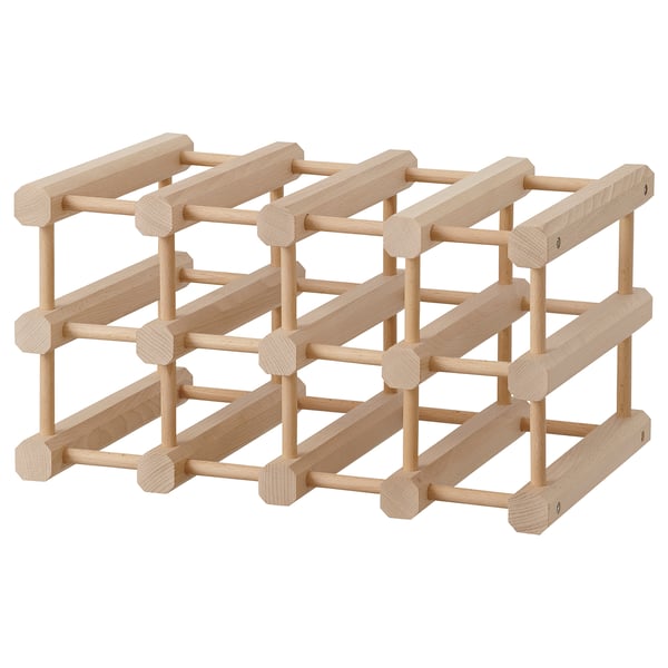 12bottle wine rack, solid wood IKEA