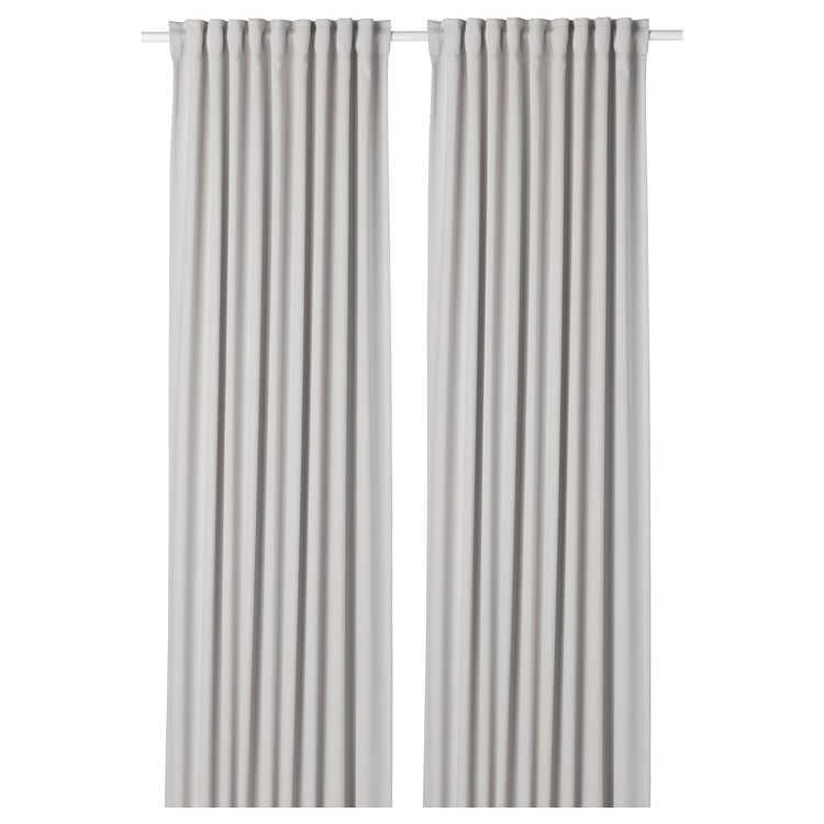 MAJGULL light grey, Room darkening curtains, 1 pair, 145x250 cm IKEA