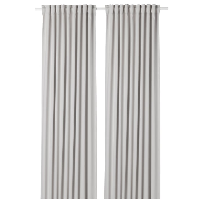 MAJGULL light grey, Room darkening curtains, 1 pair, 145x250 cm IKEA