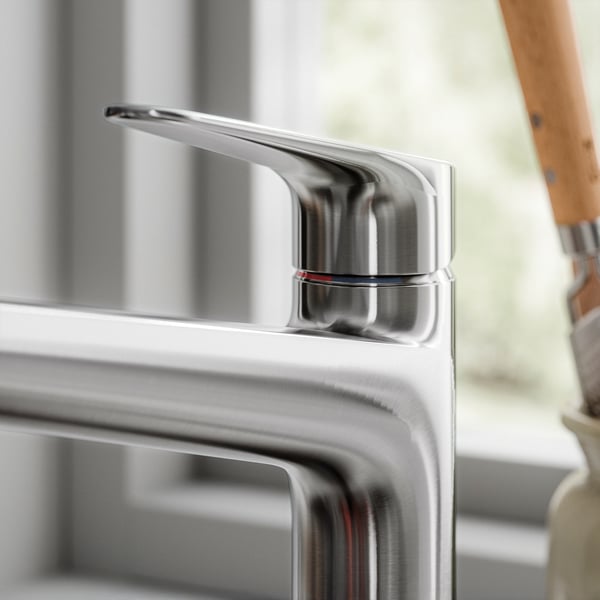 MAJSJÖN Kitchen mixer tap top lever, stainless steel colour