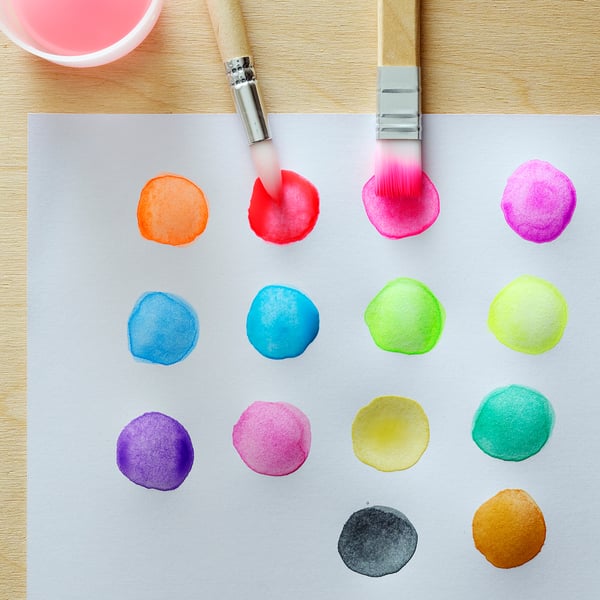 MÅLA Watercolour box with 14 colours, mixed colours