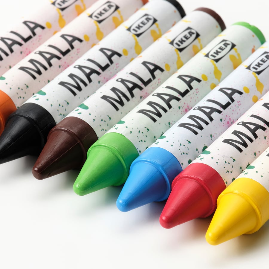 MÅLA wax crayon, mixed colours IKEA