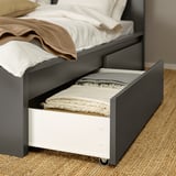 MALM Bed storage box for high bed frame, dark grey, 200 cm