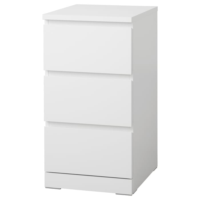 MALM white, Chest of 3 drawers, 40x78 cm IKEA