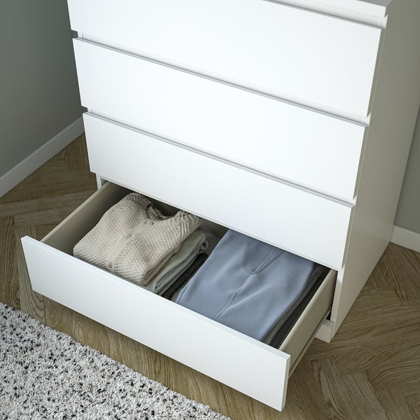 MALM white, Chest of 4 drawers, 80x100 cm IKEA
