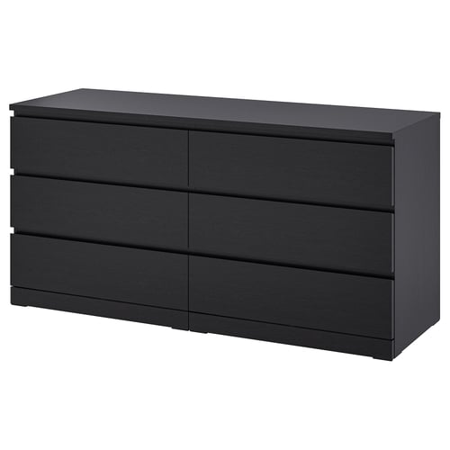 MALM blackbrown, Chest of 6 drawers, 160x78 cm IKEA